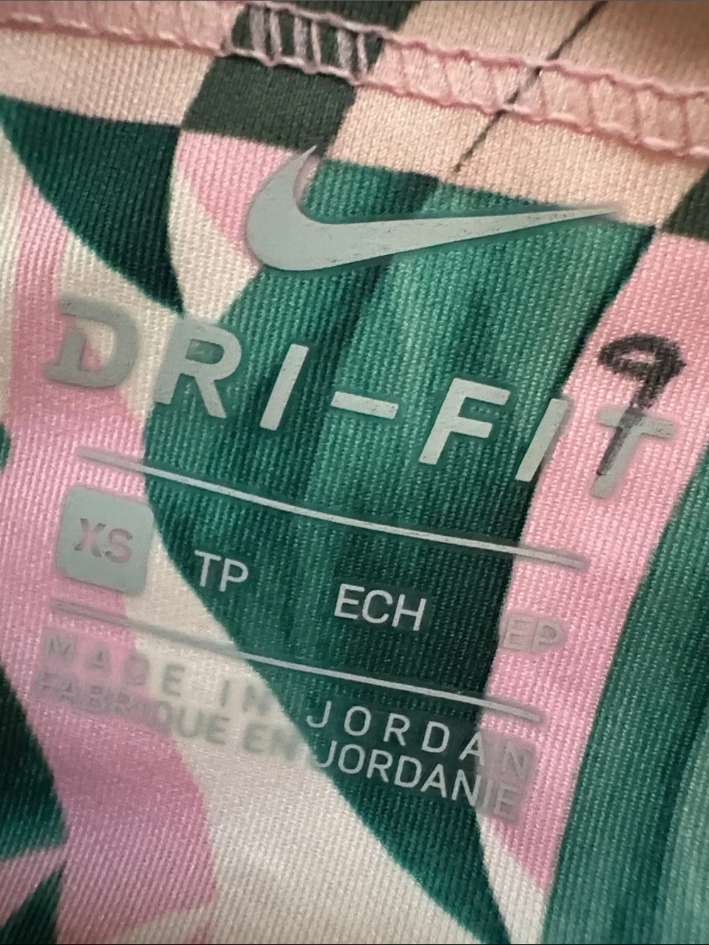 Nike Dri-Fit Pink & Green Tropical Leaf High-Rise Leggings